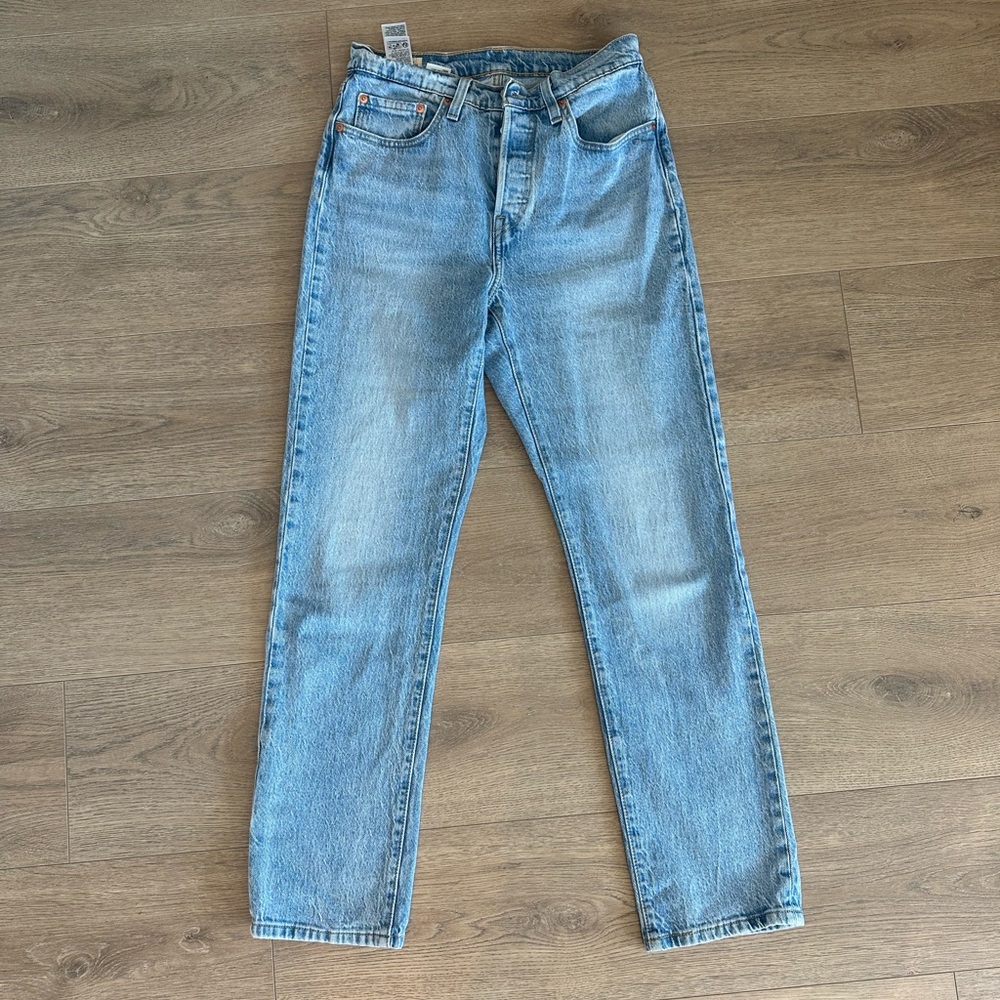 Levi's 501 Straight Jeans - Light Blue, Worn Once